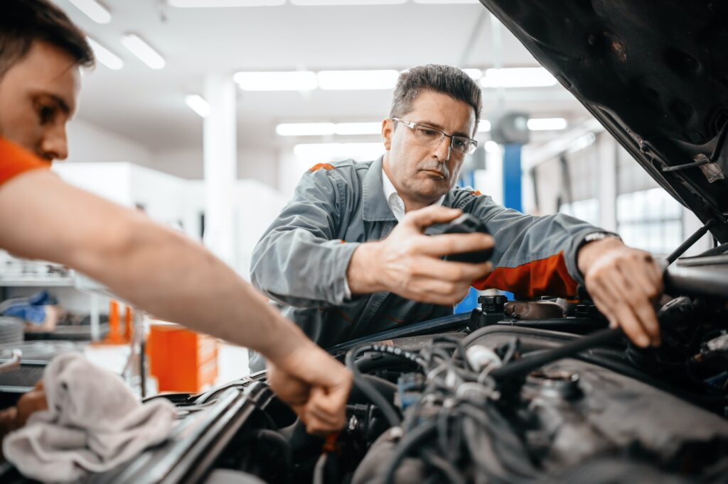 Car Mechanics Working